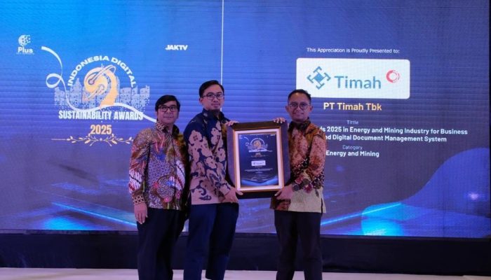 Terapkan Inovasi Teknologi Dalam Bisnis Perusahaan, PT Timah Raih Penghargaan Digital Sustainability Awards 2025