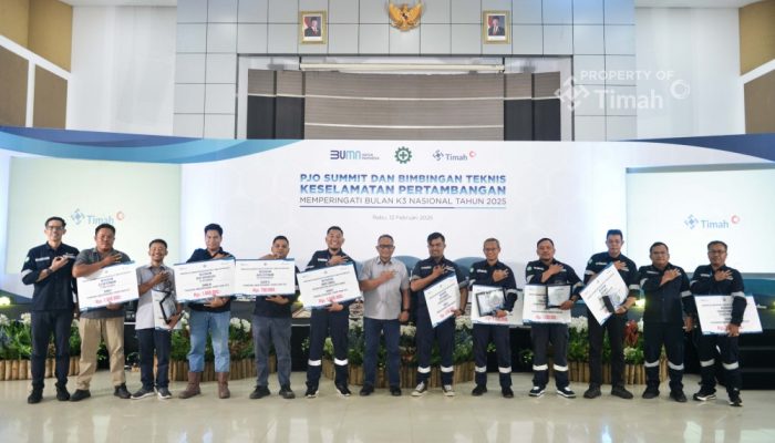 Peringatan Bulan K3 Nasional, PT Timah Berikan Penghargaan Bagi Karyawan dan Mitra Usaha