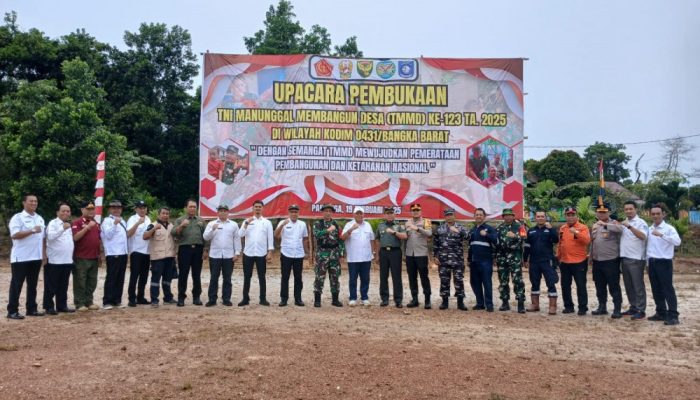 Sinergi dengan TNI, PT Timah Dukung Program TMMD ke 123 di Kabupaten Bangka Barat