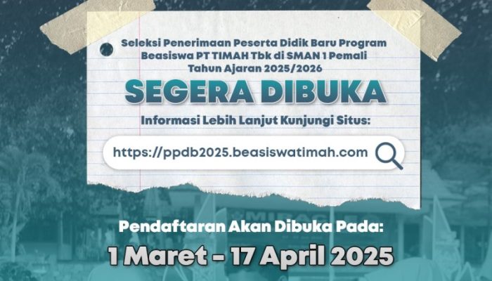Simak, Ini Persyaratan yang Harus Disiapkan untuk Daftar Porgram Kelas Beasiswa PT Timah Pada SMAN  1 Pemali 