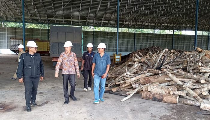 Eddy Iskandar Kunjungi Pabrik Wood Chip, Sambut Baik Keberlangsungan Ketahanan Energi Babel.