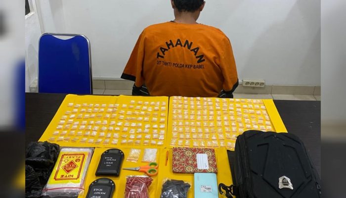 Simpan 248 Klip Sabu di Hutan, Bok Diringkus Ditresnarkoba Polda Babel
