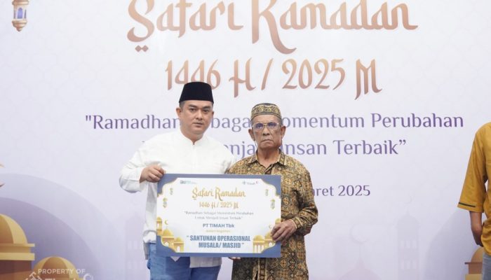 Momen Bulan Ramadan, PT Timah Serahkan Bantuan Untuk Musala Al Falah di Belitung Timur