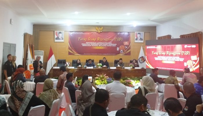 KPU Kepulauan Bangka Belitung Gelar FGD Evaluasi Pemilihan Gubernur dan Wakil Gubernur 2024