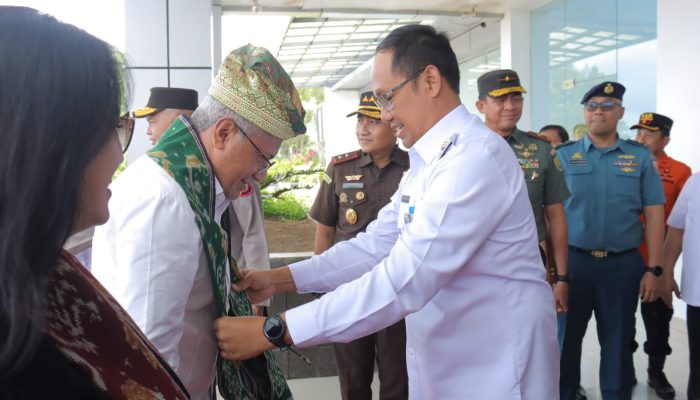 Bersama Forkopimda, Pj Gubernur Sugito Sambut Kedatangan Kepala BNN RI