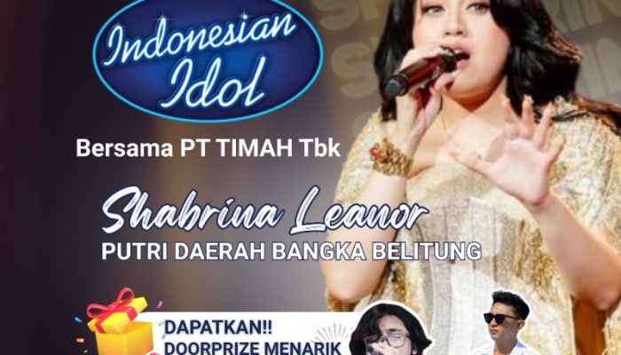 Dukung Shabrina Leanor jadi Juara Indonesia Idol, PT Timah Gelar Nobar di Tiga Kabupaten/Kota di Babel