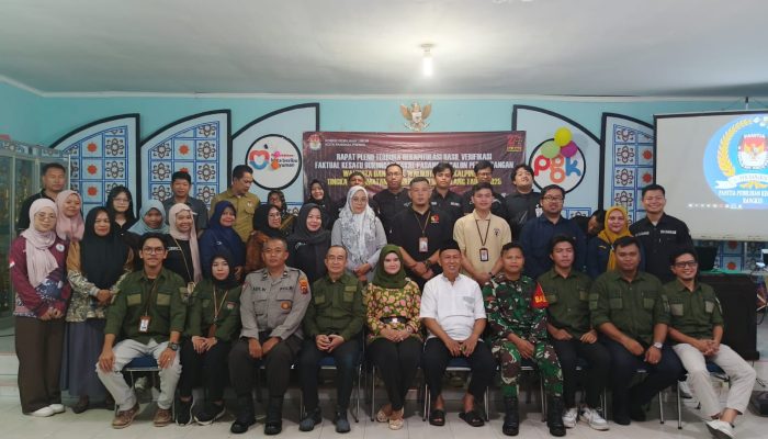 KPU Pangkalpinang Gelar Pleno Rekapitulasi Verfak Kesatu Paslon Perseorangan di Kecamatan Rangkui