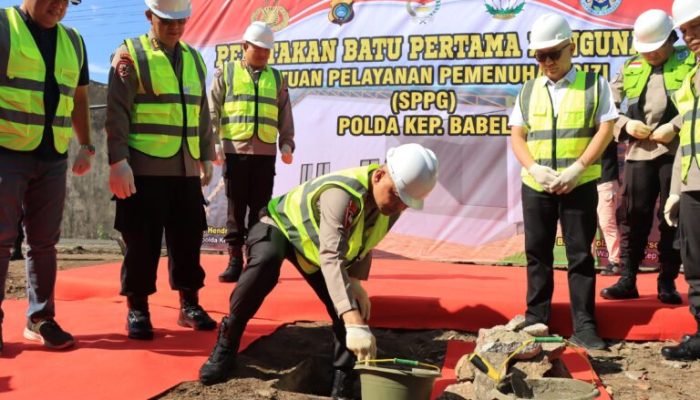 Dukung Program Makanan Bergizi, Kapolda Bangka Belitung Letakkan Batu Pertama Pembangunan SPPG