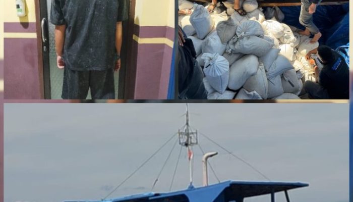 Dit Polairud Polda Babel Berhasil Gagalkan Pengangkutan 20 Ton Pasir Timah di Perairan Muntok