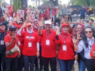 “Nomor 3 Menang!” Menggema di Taman Wilhelmina, Udin–Dessy Tegaskan Komitmen Kampanye Damai
