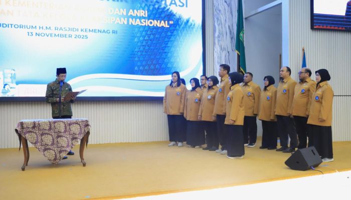 Arsiparis Kemenag Babel Dikukuhkan Menteri Agama Jadi Pengurus Asosiasi Arsiparis Indonesia