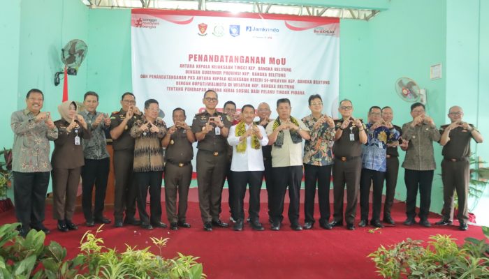 Gubernur – Kejati Tandatangani Kerja Sama Penanganan Terhadap Pelaku Tindak Pidana Sosial di Babel