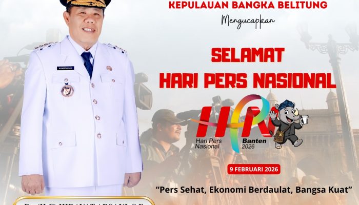 Apresiasi Gubernur Babel Hidayat Arsani untuk Insan Pers pada Peringatan Hari Pers Nasional 2026