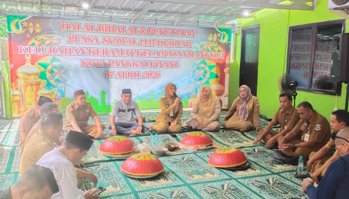 Wawako Pangkalpinang Hadiri Halal Bihalal dan Penutupan Puasa Syawal 1447 H di Kelurahan Keramat