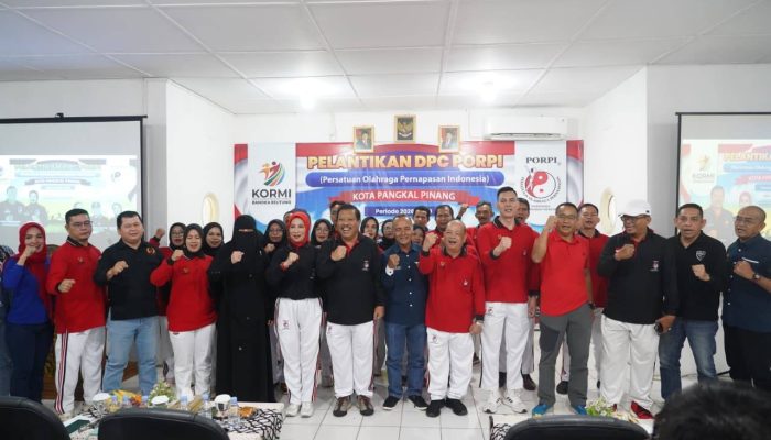 Wali Kota Pangkalpinang Lantik Pengurus PORPI 2026–2029, Dorong Budaya Hidup Sehat Berbasis Olahraga Pernapasan dan Lingkungan Bersih