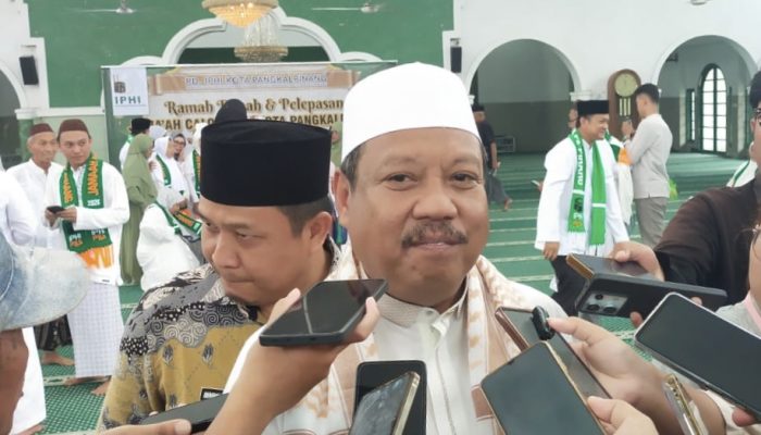 Silaturahmi Calon Jemaah Haji di Masjid Jami’, Wali Kota Pangkalpinang Ingatkan Ibadah Haji Harus Lillahi Ta’ala