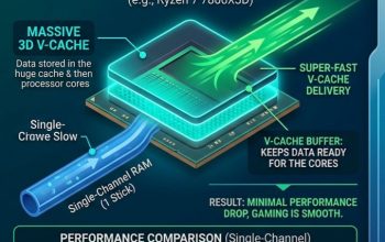 Rahasia AMD Seri X3D Tetap “Sakti” Meski Cuma Pakai Satu Keping RAM