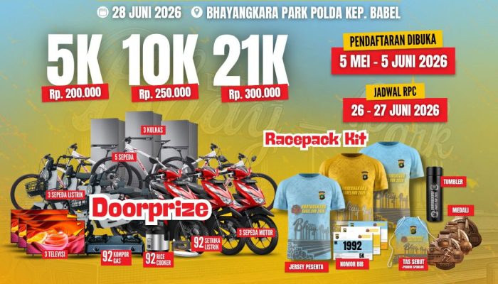 Polda Babel Bakal Gelar Bhayangkara Babel Run 2026 Edisi Ketiga, Catat Waktunya