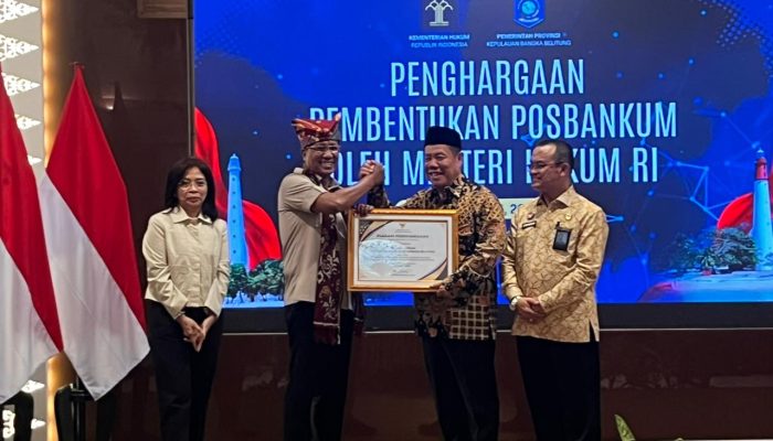 Gubernur Hidayat Arsani Apresiasi Kehadiran Menteri Hukum RI Resmikan 393 Pos Bantuan Hukum se-Babel,Bawa Semangat Penguatan Pelayanan Hukum di Babel