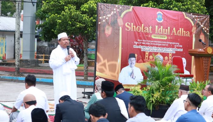 Salat Iduladha 1447 H di ATM, Wali Kota Pangkalpinang Ajak Masyarakat Teladani Keikhlasan Nabi Ibrahim AS