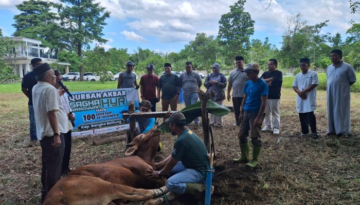Arroyyan-HYR Indonesia dan Pejuang Babel Berbagi Qurban, Serukan Jaga Marwah Negeri Serumpun Sebalai