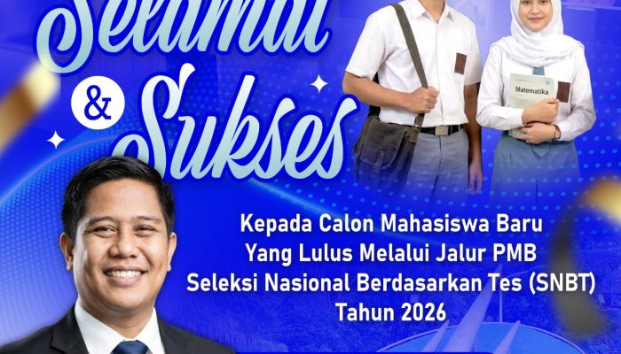 1332 Peserta Lulus SNBT 2026 di UBB, Rektor Sambut Generasi Baru Mahasiswa Indonesia