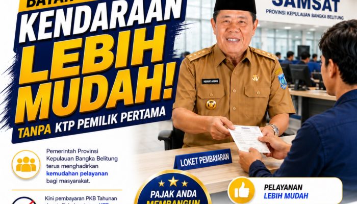Bayar Pajak Motor Makin Mudah: Gebrakan Pro Rakyat Gubernur Hidayat Arsani Hapus Syarat KTP Pemilik Pertama di Bangka Belitung