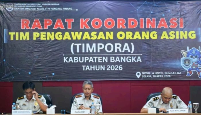 Kanwil Ditjenim Kepulauan Bangka Belitung Perkuat Sinergi Pengawasan Orang Asing melalui Rapat Koordinasi Timpora Bangka