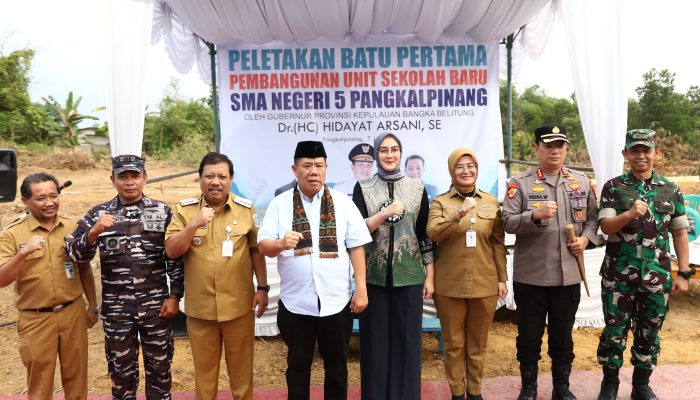 Wali Kota dan Wakil Wali Kota Hadiri Peletakan Batu Pertama SMA Negeri 5, Wujud Komitmen Pemerataan Pendidikan di Pangkalpinang