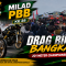 Milad PBB ke-28: Drag Bike Bangka Tampil Spektakuler, Ribuan Penonton Memadati Arena
