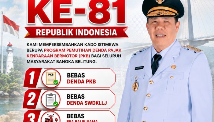 Momen HUT ke-81 RI, Gubernur Hidayat Arsani Bebaskan Denda Pajak Kendaraan untuk Warga Bangka Belitung